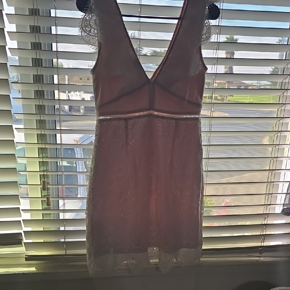 Lush Cream Lace Mini Dress - Picture 8 of 8